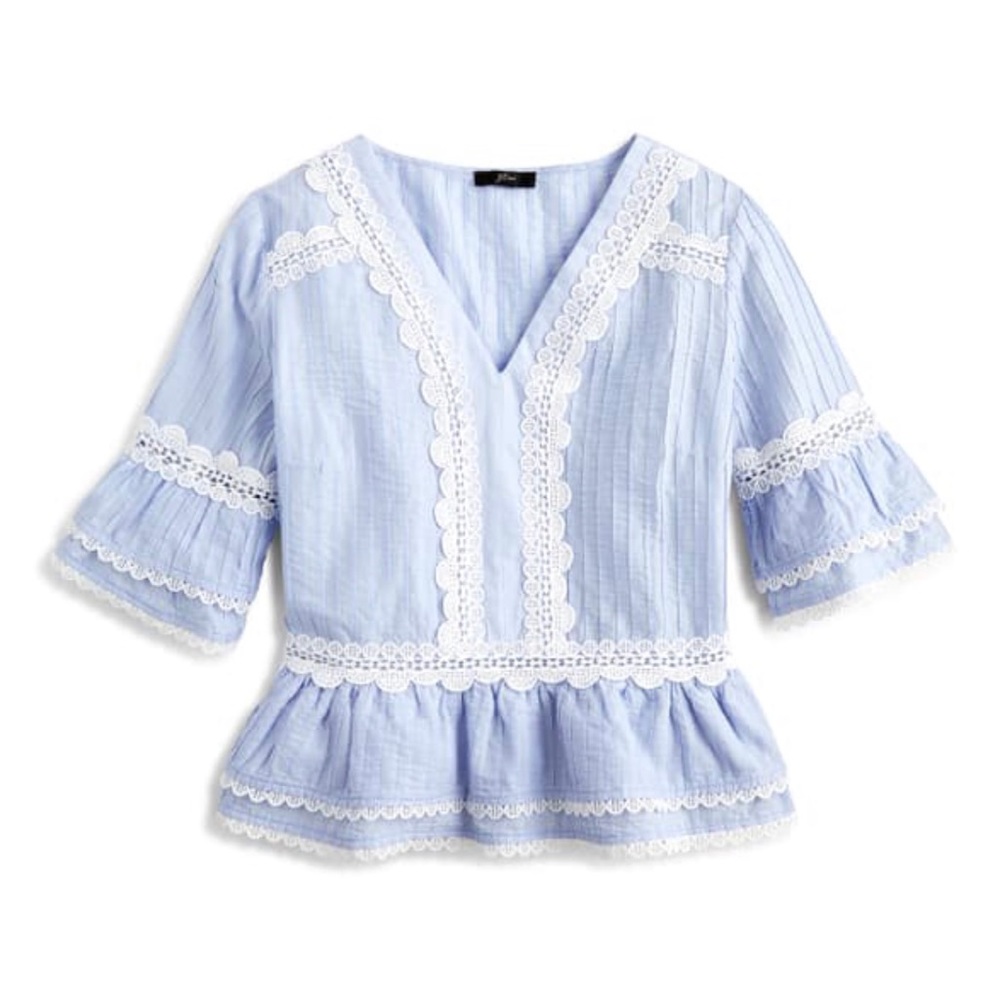 J Crew Lace trim top.